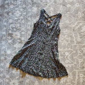 Vintage 90s Floral Mini-Dress Sz M